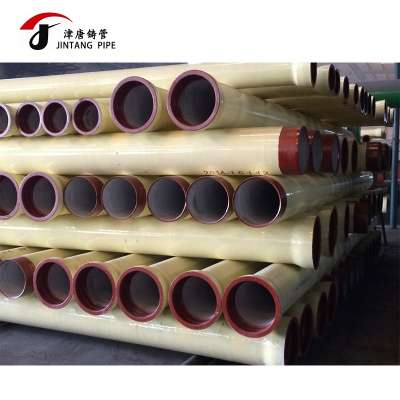 class k9 ductile cast iron pipe ISO2531 external polyurethane dci pipe